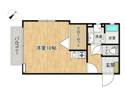 サンボナール(ワンルーム/3階)の間取り写真