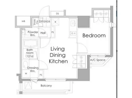 パークハビオ戸越(1LDK/9階)の間取り写真