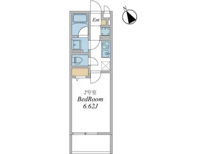 ウィンドテラス南八幡(1K/3階)の間取り写真