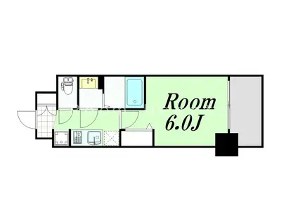 プレサンス長堀通グレイタス(1K/5階)の間取り写真