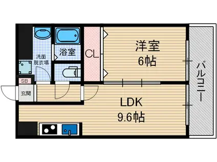 グレイス正雀(1LDK/3階)の間取り写真