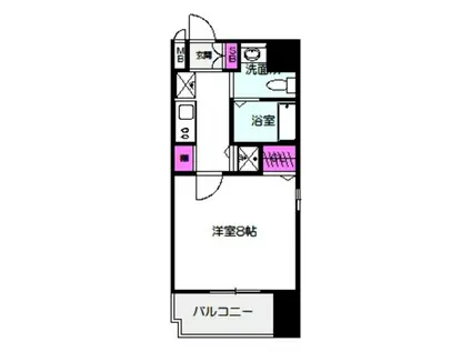 WENS大阪城北(1K/8階)の間取り写真
