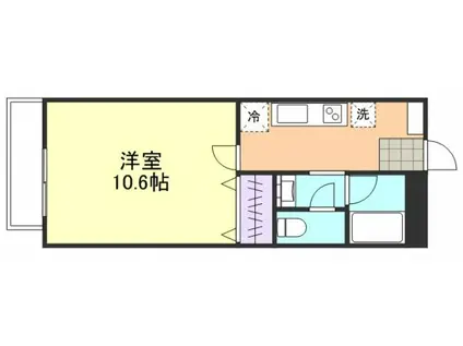 JRBハイツ倉敷駅前(1K/3階)の間取り写真