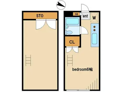 永福グリーンテラス(ワンルーム/1階)の間取り写真