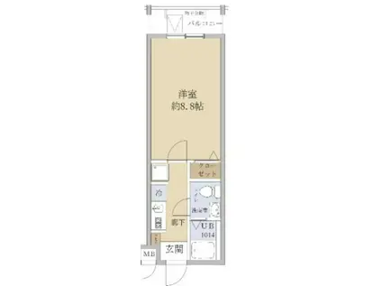 グランフォース高円寺(1K/4階)の間取り写真