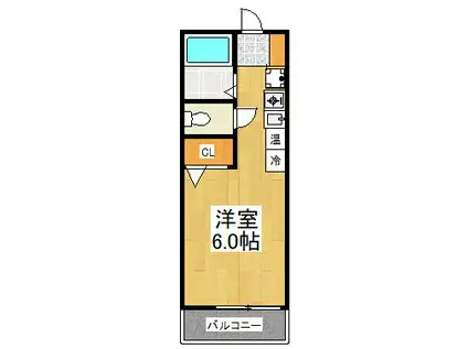 めぞんあやめ(ワンルーム/1階)の間取り写真