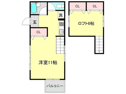 エトワール桜井町(ワンルーム/4階)の間取り写真