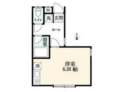 ＪＲ長崎本線 佐賀駅 徒歩14分 2階建 築16年(ワンルーム/2階)の間取り写真