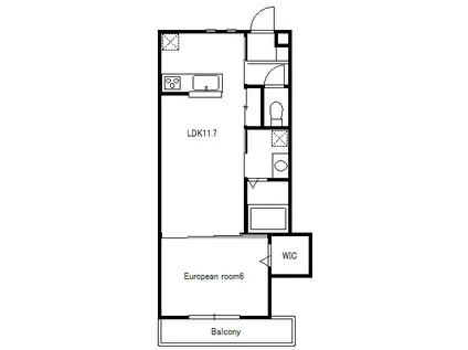 TW.RAINBOW T(1LDK/1階)の間取り写真