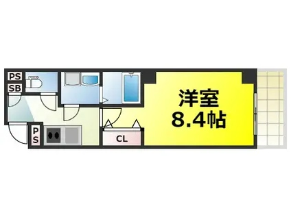 EIGHTCOURTドーム前(1K/7階)の間取り写真
