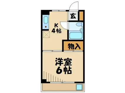 クレール・ヴェルジェ(1K/2階)の間取り写真