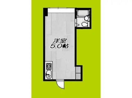 ラパンジール本田II(ワンルーム/6階)の間取り写真