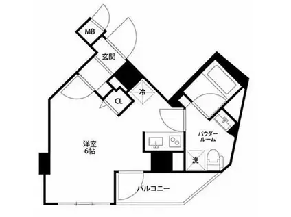 エテルノ池袋オーヴェスト(ワンルーム/3階)の間取り写真