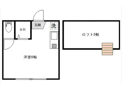 フェリスレジーナ(ワンルーム/1階)の間取り写真
