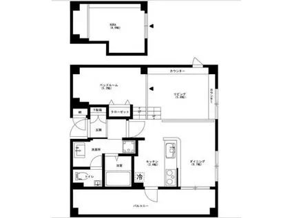 ルチアーノ(2LDK/2階)の間取り写真