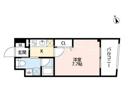 ミュージション川崎宮本町(1K/7階)の間取り写真