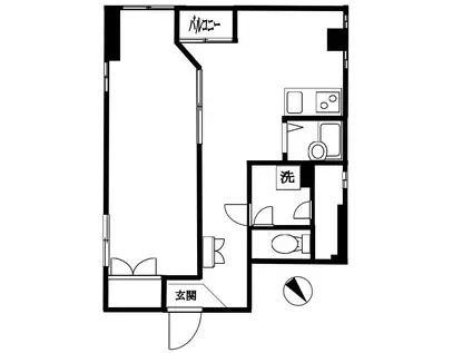 桶川駅前プラザ(1LDK/6階)の間取り写真