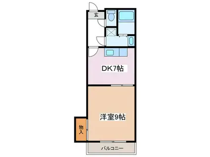 ロイヤルマンションスミオ(1DK/2階)の間取り写真