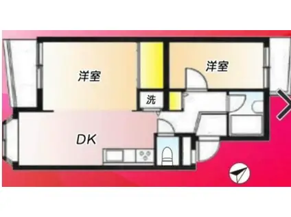 MAC駒場コート(2DK/3階)の間取り写真