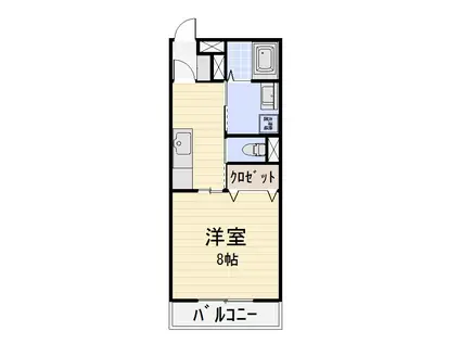 ベルフォーレ西丸之内(1K/1階)の間取り写真