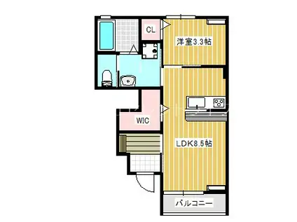 REGULUS(1LDK/1階)の間取り写真