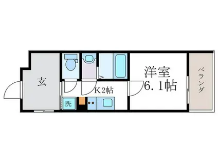 STANDZ金閣寺前(1K/3階)の間取り写真