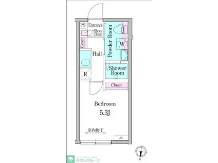 デュオメゾン阿佐ヶ谷(1K/2階)の間取り写真