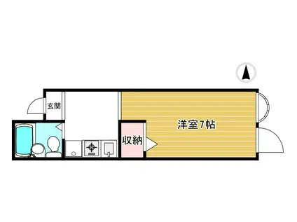 シャンテ(1K/2階)の間取り写真
