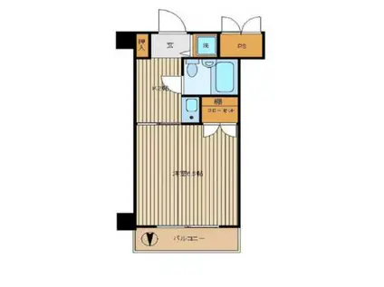 駒込グローリア初穂(1K/5階)の間取り写真