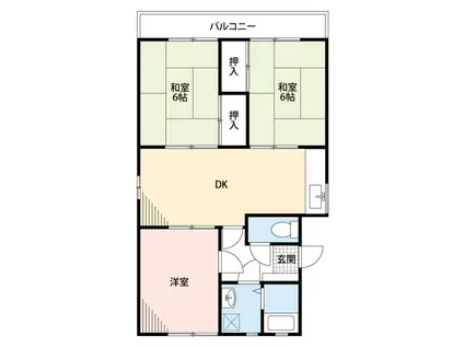 ピュアハイツ白金(3DK/1階)の間取り写真