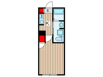 J-MAISON越谷(1K/1階)の間取り写真