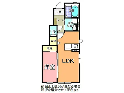 コントレール笠原(1LDK/1階)の間取り写真