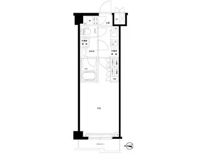 ルーブル西高島平(1K/2階)の間取り写真