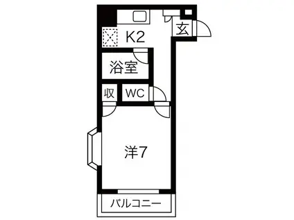 PROXY SQUARE 植田西(1K/3階)の間取り写真