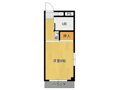 セジュール晴山III(1K/3階)の間取り写真