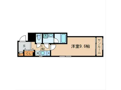 DRマンションI(1K/2階)の間取り写真