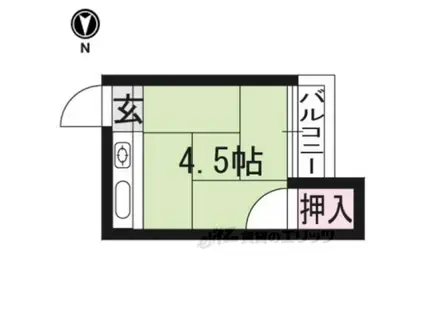 みはな荘(ワンルーム/1階)の間取り写真