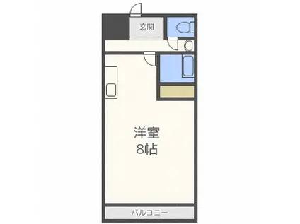 グランデールパレス(1K/2階)の間取り写真