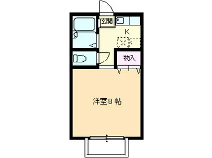 ハイマートはた(1K/1階)の間取り写真
