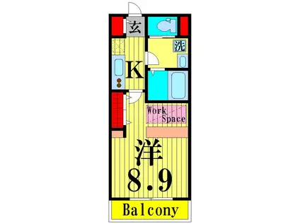 STELLA CASA(1K/1階)の間取り写真