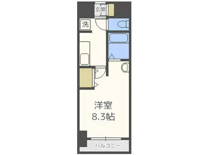 クレストコート難波サウス(1K/11階)の間取り写真