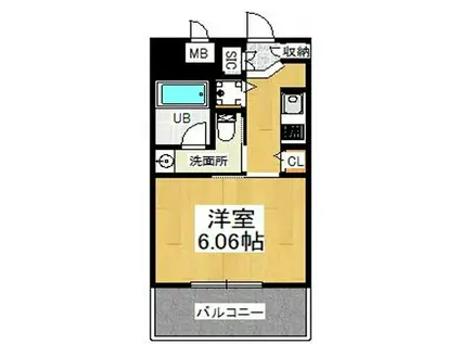 アリエ大阪城北(1K/8階)の間取り写真