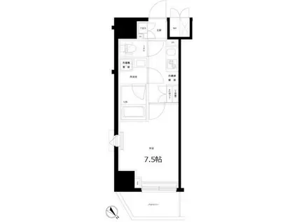 ルーブル中板橋弐番館(1K/7階)の間取り写真