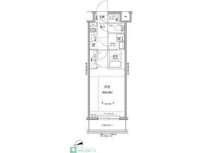 RELUXIA GRANDE川崎(1K/5階)の間取り写真