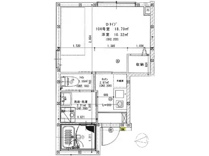 パークノート東日暮里(1K/1階)の間取り写真