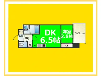 セレニテ日本橋プリエ(1DK/7階)の間取り写真