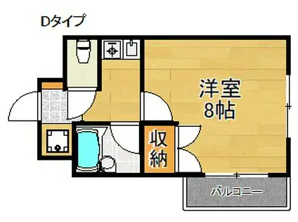 オアシス羽倉崎I(1K/3階)の間取り写真