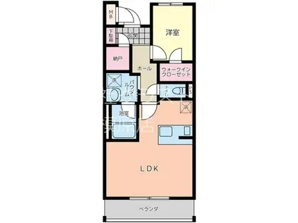ヴィオラ(1LDK/2階)の間取り写真