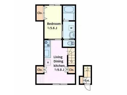 LAGUNA SECA (1LDK/3階)の間取り写真