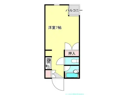 プリオール大江(1K/2階)の間取り写真